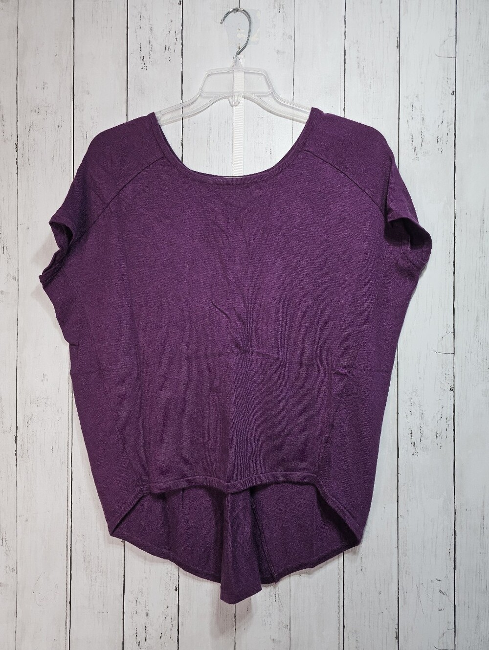 REMAIN Women's Purple Short Sleeve Cashmere Angora Blend Sweater Size Small.